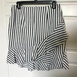 Black and White flippy wrap skirt